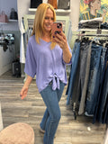 Amelie Tye Detailed V-Neck Blouse Fits 10-16