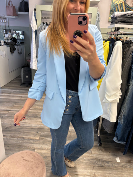 Ava Ruffle Sleeved Blazer Sizes 10-16