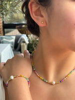 Pearl Miyuki Rainbow Bracelet (gold plated)