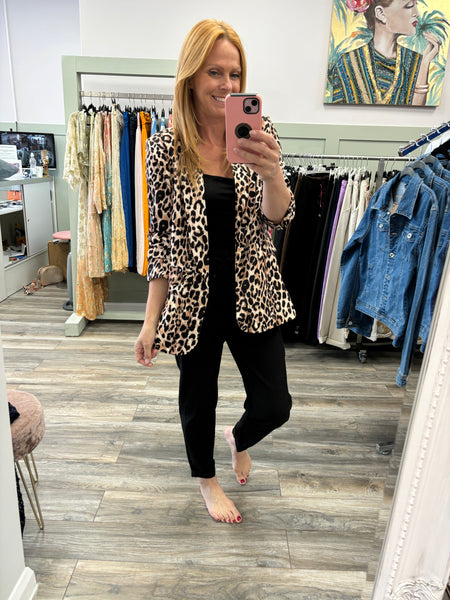 Leila Leopard Print Fully Lined Blazer Sizes 10-16