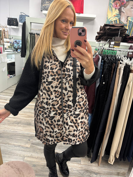 Kelsey Animal Print Padded Front and Boiled Wool Style Fits 10-16