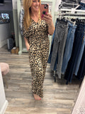 Janice Leopard Print Jumpsuit Fits 10-18/20