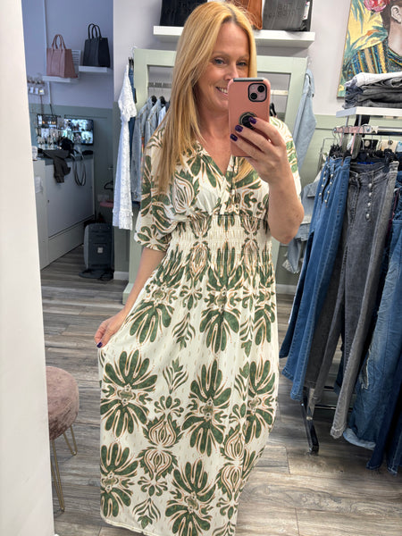 Nicole Full Length Maxi Dress Elacticated Waist Line Fits 10-18/20
