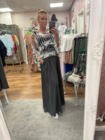 Wanda Wide Leg Jersey Style Trouser Elasticated Waist Fits 8-18
