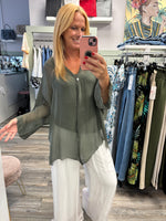 Camilla Mixed Silk Blouse Detachable Vest Fits 10-18/20