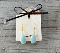 18ct Gold Plated Amazonite Drop Earrings