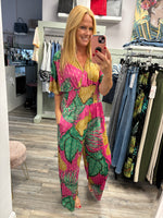 Hayley Floral Print Jumpsuit Fits 10-18