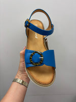 Cypriata Faux Leather Buckle Detailed Sandal