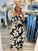 Delilah Satin Feel Stretch Maxi Dress Fits 10-20
