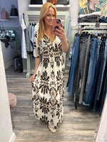 Nicole Full Length Maxi Dress Elacticated Waist Line Fits 10-18/20