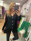 Francis Gold Button Cardigan/Top Fits 10-18