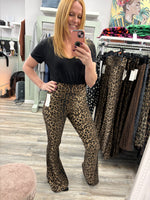 Alicia Bell Bottom Style Animal Print Leggings Fits 8-16