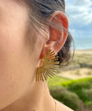 18ct Gold Plated Fan Earrings