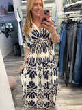 Nicole Full Length Maxi Dress Elacticated Waist Line Fits 10-18/20
