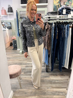 Cara Animal Print Denim Jacket Sizes 10-20
