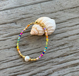 Pearl Miyuki Rainbow Bracelet (gold plated)