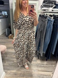 Janice Leopard Print Jumpsuit Fits 10-18/20