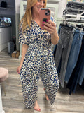Janice Leopard Print Jumpsuit Fits 10-18/20
