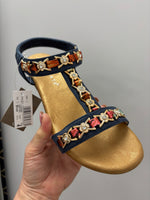 Cypriata Faux Leather Navy Sandal