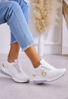Lottie Wedge Style Trainer/Pumps Gold Detail Sizes 3-8
