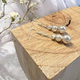 Triple ball drop Silver Earrings ER169SM