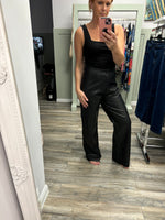 Suzy Wide Legged Faux Leather Trousers