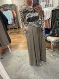 Wanda Wide Leg Jersey Style Trouser Elasticated Waist Fits 8-18