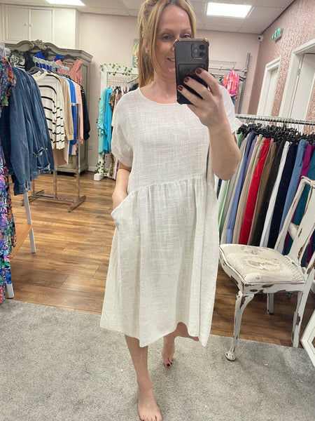 Sheena Cotton Style Striped Dress Fits 10-16/18