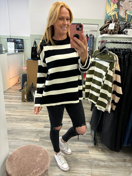 Moira Striped Detailed Knitted Jumper Fits 10-16