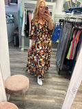 Claudia Floral Print Boho Dress Fits 10-20