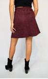 Toni Faux Suede Button Detailed Skirt Fits 8-14/16