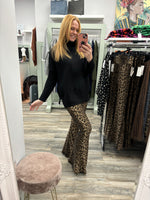 Alicia Bell Bottom Style Animal Print Leggings Fits 8-16