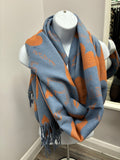 Heart and Love Print Winter Scarf Mixed Cashmere