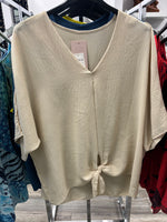 Amelie Tye Detailed V-Neck Blouse Fits 10-16