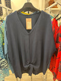 Amelie Tye Detailed V-Neck Blouse Fits 10-16