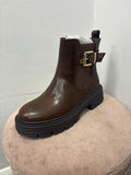 Minnie Chocolate Brown Faux Leather Boot Sizes 3-8