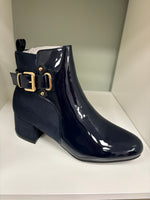 Sadie Navy Patent Faux Leather/Suede Boot Sizes 3-8