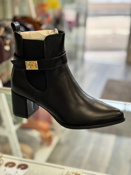 Juliette Black Faux Leather Boot Sizes 3-8