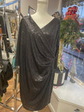 Selene Sequin Detail Wrap Style Dress Fits 12-16
