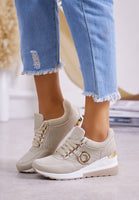 Lottie Wedge Style Trainer/Pumps Gold Detail Sizes 3-8
