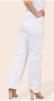 Tamara High Waisted Silver Button Detailed Wide Legged Jeans Sizes 8-16