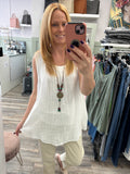 Violet Double Layer Cotton Vest Fits 10-18