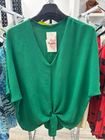 Amelie Tye Detailed V-Neck Blouse Fits 10-16