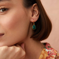 Ava Green Onyx Earrings