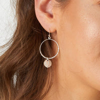 Dominique Mini Silver Hoop Earrings