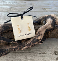 14ct Gold Plated Star and Moon Huggie Earrings