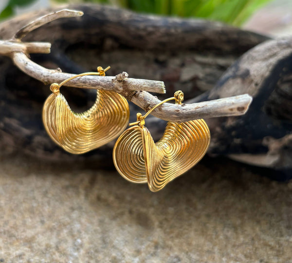 18ct Gold Plated Wire Hoop Earrings 