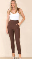Melody Chocolate Scuba Stretchy High Waisted Jegging / legging Sizes 10-18