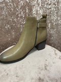 Taupe Zipped Heeled Boots Sizes 3-8