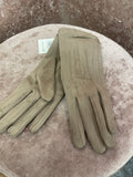 Pasha Suedette Plain Detailed Gloves